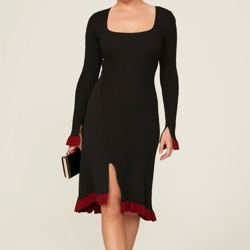 Esteban Cortazar ‎ A-Line Dress Cable Knit Long Sleeve Size M Dress